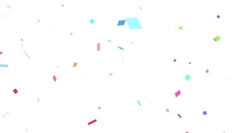 Simple Animation Confetti Dancing White Background Stock Footage Video ...