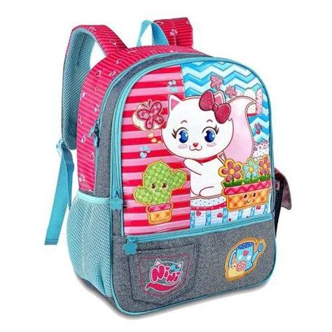 Mochila De Costas Infantil Gatinha Nini Clio Ref Nn J Mochilas