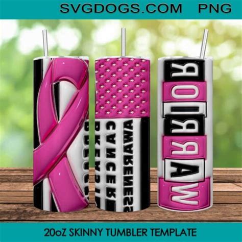 Breast Cancer Awareness D Inflated Oz Skinny Tumbler Png