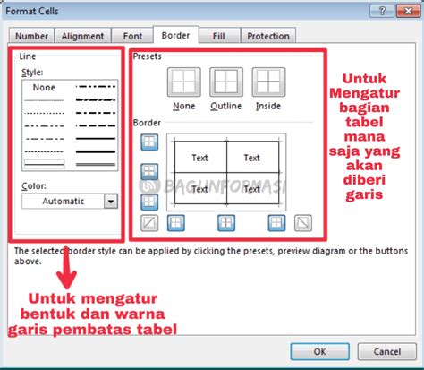 Mudah Cara Membuat Garis Pembatas Tabel Dalam Microsoft Excel