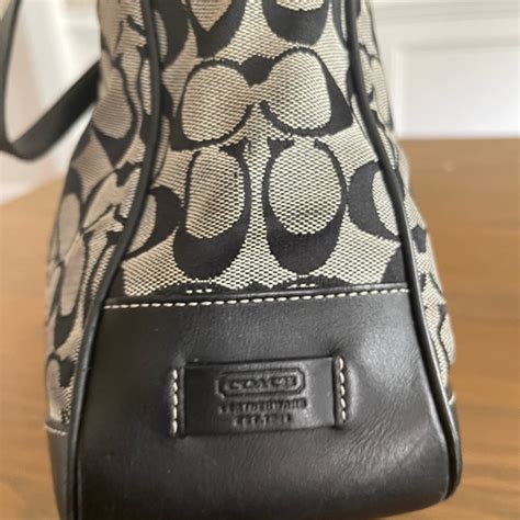 Coach Bags Coach Black And White Signature Fabric Tote Bag Poshmark