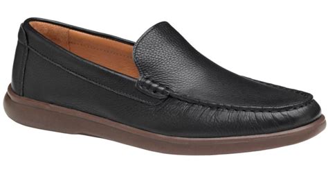 Johnston And Murphy Brannon Venetian Slip On Loafers In Black For Men Lyst