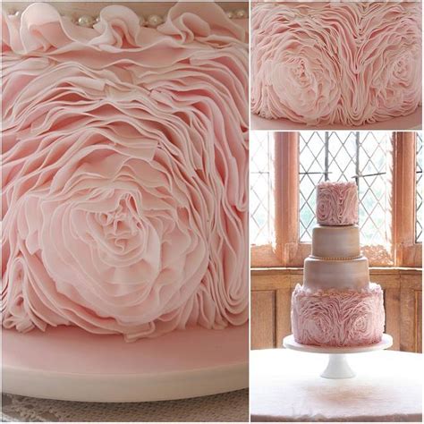 Blush Pink Ruffles Wedding Cake Decorated Cake By Cakesdecor