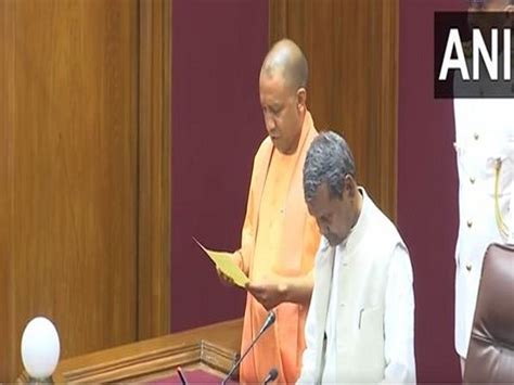 Cm Yogi Adityanath Takes Oath As Mla In Up Legislative Assembly Law Order