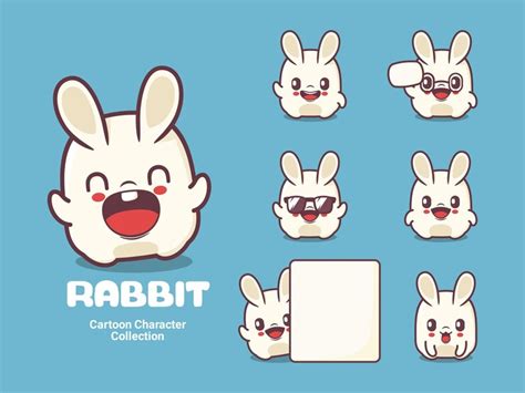 Premium Vector Cute Rabbit Cartoon Character Animal Vector Illustration