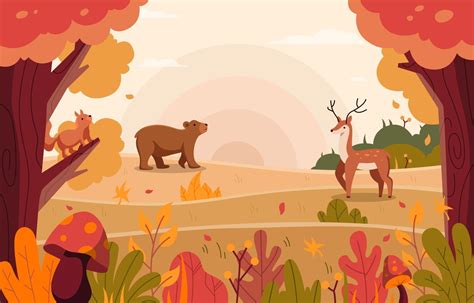 Animal And Plant In Nature Concept 3030546 Vector Art At Vecteezy