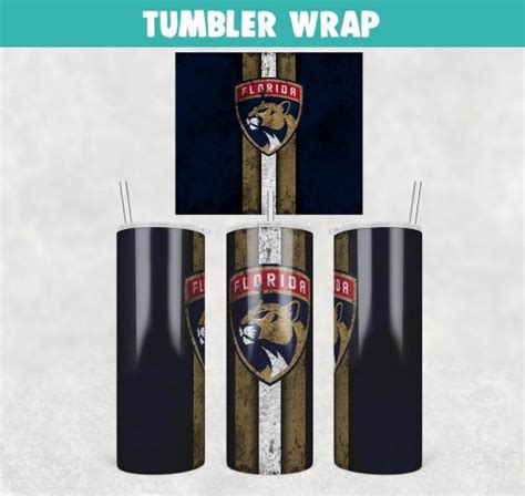 Florida Panthers Hockey Grunge Tumbler Wrap Designs 20oz Skinny