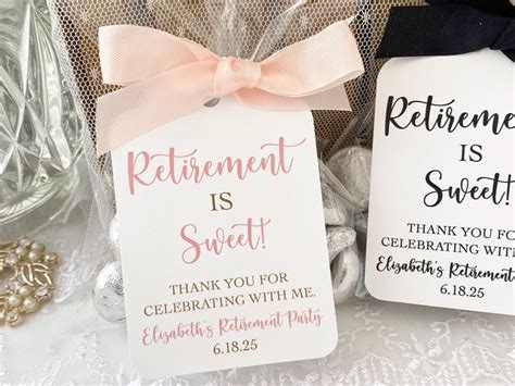 Retirement Is Sweet Candy Treat Favor Bags Happy Retirement Favor T