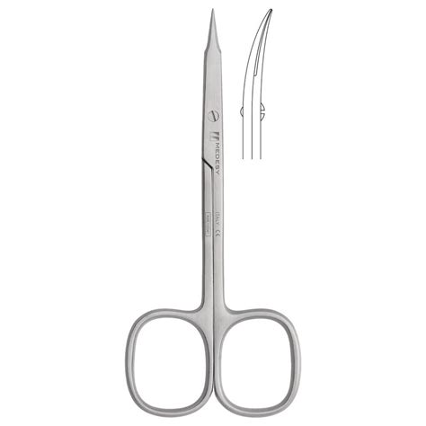 Medesy Scissors Surgical Curved With Arrow Tips 115mm