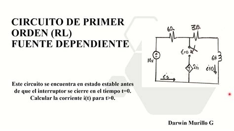 Circuito Primer Orden Rl Fuente Dependiente Youtube