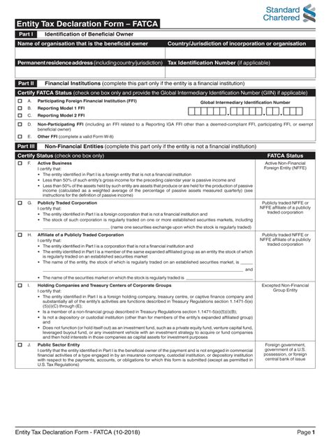 Declaration Form Fatca Pdf Fill Online Printable Fillable Blank Pdffiller