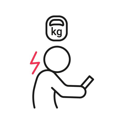 Load on neck and back when posture tilting head with phone, pain of