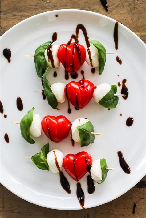 Heart Shaped Valentine's Caprese Skewers - A Pretty Life In The Suburbs