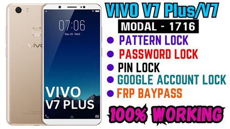 VIVO V7 PLUS PATTERN PASSWORD PIN UNLOCK VIVO V7 PLUS FRP BAYPASS