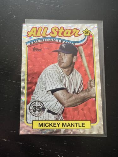 Topps Series All Star Mickey Mantle Silver Crackle Foil Asb