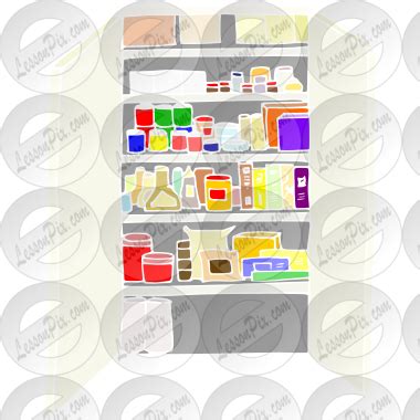 Pantry Stencil for Classroom / Therapy Use - Great Pantry Clipart