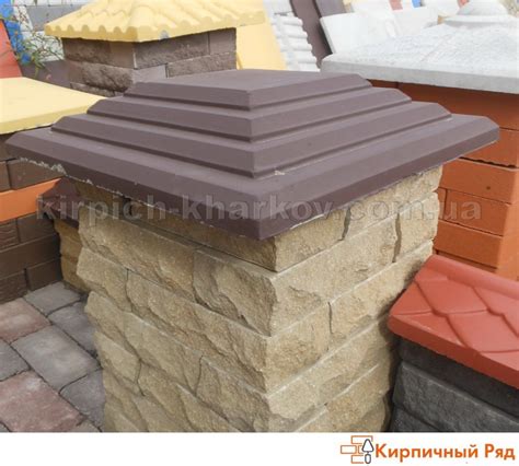 Крышка на столб Египет 400х400х95 ТМ Land-Brick | Компания Кирпичный Ряд