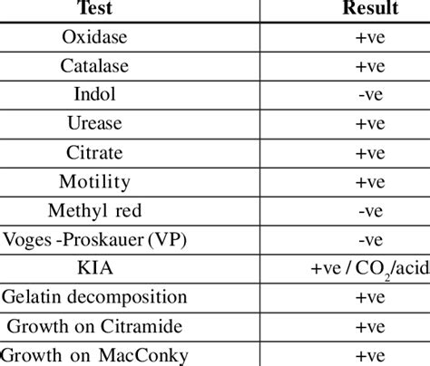 Biochemical Tests Of Pseudomonas Aeruginosa Bacteria Download