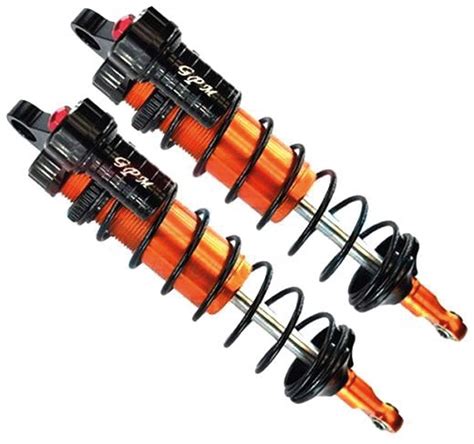 GPM ALU 6061 T6 L SHAPE PIGGY BACK Dämpfer 128mm vorn orange TRX Sledge