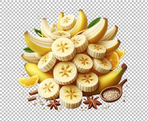 Premium PSD Banana Slices Isolated Premium Psd