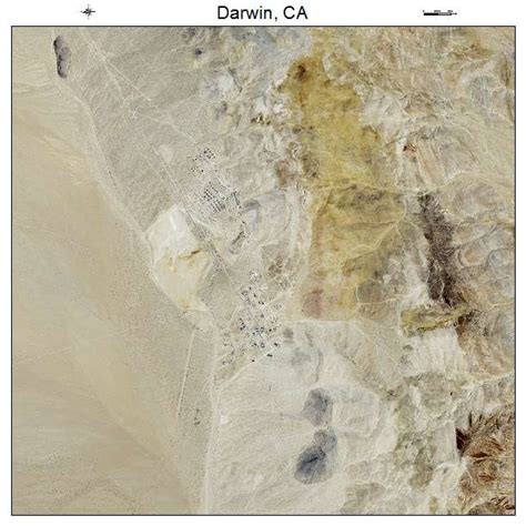 Aerial Photography Map of Darwin, CA California