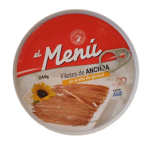 Filetes de Anchoa en Aceite de Girasol El Menú I SALAZONES DIEGO