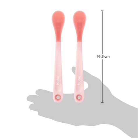 Colheres Termossensíveis - Kit 2 Colheres Termossensíveis Rosa - Buba - AmarAmar