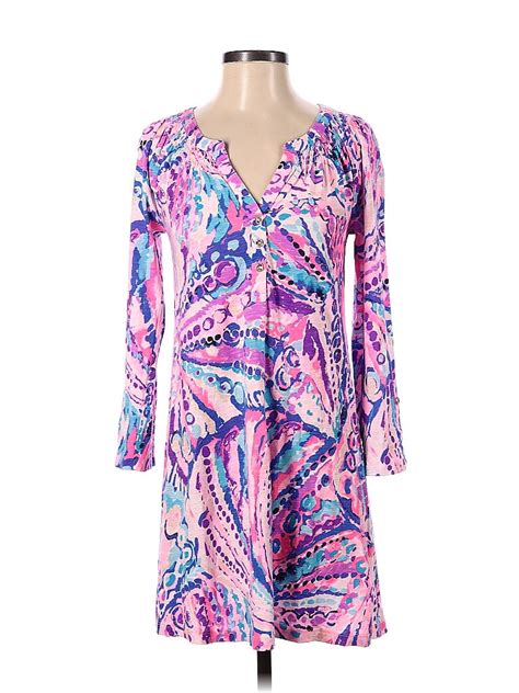 Lilly Pulitzer Tropical Purple Long Sleeve Blouse Size Xs 65 Off