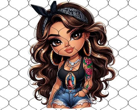 Chibi Super Hot Chicana Png Chicana Clipart Chibi Dolls Png Chibi Girl Png Latina Woman