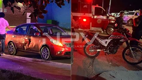 Fuerte Accidente Entre Moto Y Auto En Colonia Infonavit CTM NoticiasPV