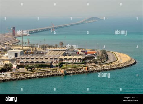 King Fahd Causeway Linking Bahrain And Saudi Arabia Persian Gulf View