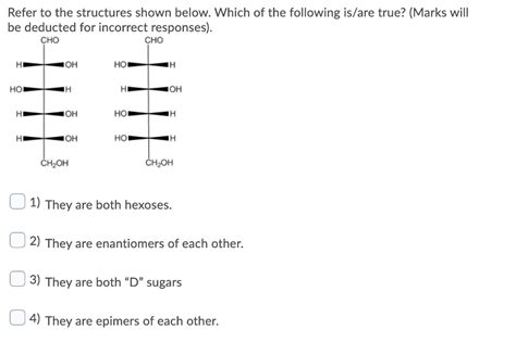 Solved Refer To The Structures Shown Below Which Of The Chegg