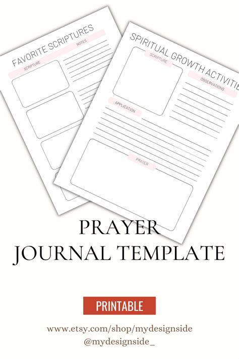 Prayer Planner Printable Daily Gratitude Journal