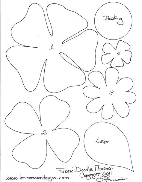 6 Best Images Of Flower Printable Templates Crafts Printable Flower