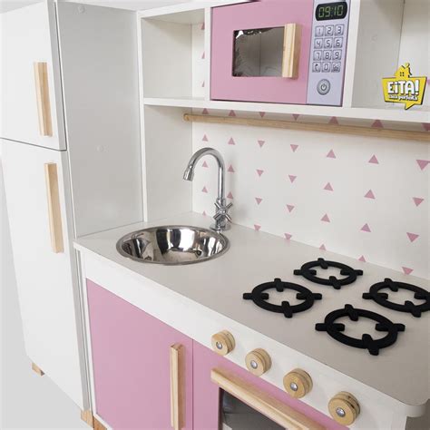 Kit Cozinha Infantil Rosa Geladeira Eita Casa Perfeita