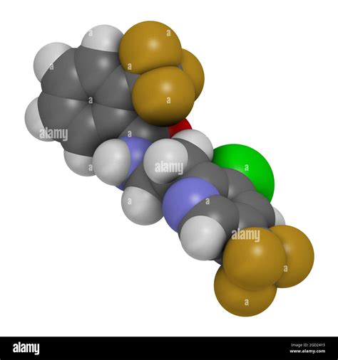 Fluopyram fungicide molecule. 3D rendering Stock Photo - Alamy