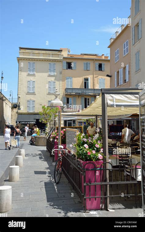 Restaurants Cafes Antibes French Riviera Cote Dazur France South Hi Res