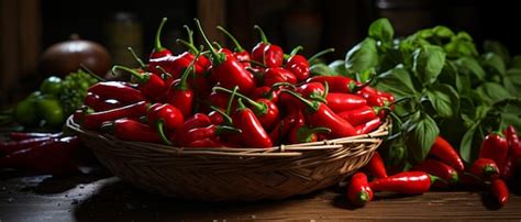 Premium Photo | Fresh chili pepper harvest