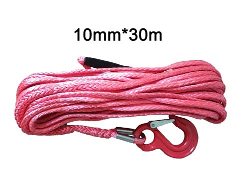 High Quality 10mm 30m Synthetic Winch Line With Hook Uhmwpe Rope Towing