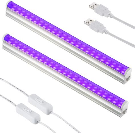 LED Black Light Bar USB Powered 10W UV LED Blacklight Fixture Tube For