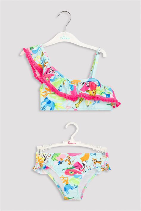Multi Color Set Bikini Fetițe Discovery One Shoulder PL O Q IYMIX Penti Romania