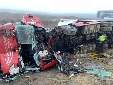 Wypadek Trzech Tir W Na Autostradzie A Nowiny