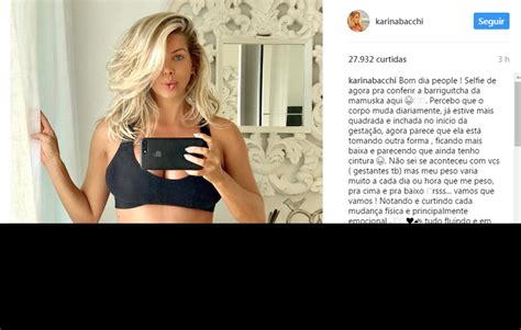 Karina Bacchi fala sobre as mudanças do corpo durante a gravidez