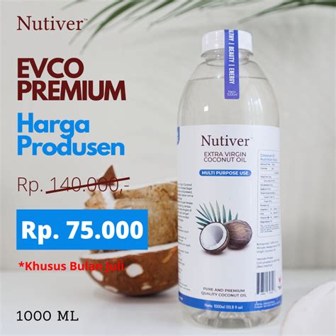 Jual NUTIVER PREMIUM VCO Virgin Coconut OIL 1 LITER EVCO EXTRA VIRGIN