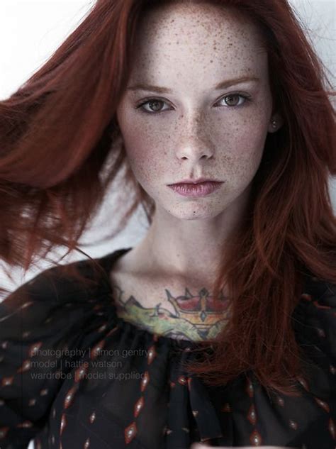 Hattie Watson Red Hair Tattoos Beautiful Redhead Freckles