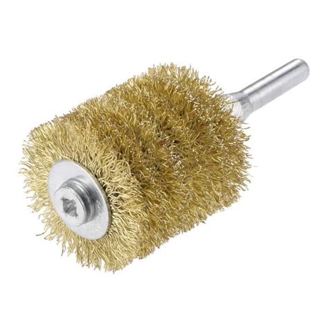 Brosse M Tallique Sertie Pour Polissage Pi Ce Tige En Acier