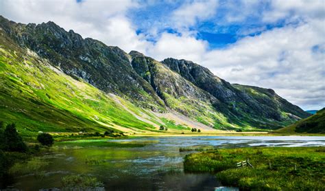 Bright Scottish Highlands Isle Of Skye Glencoe Fort William — Hans