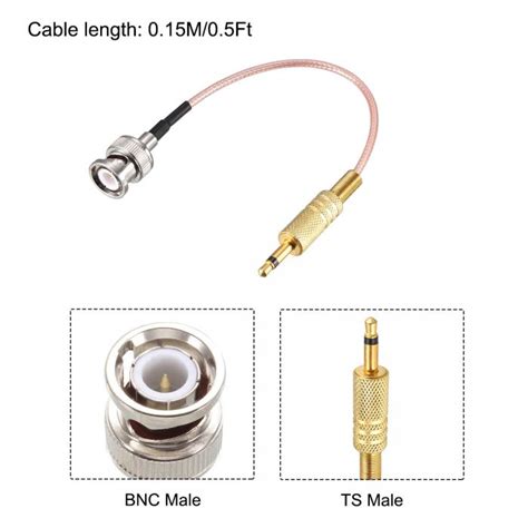 楽天市場uxcell BNCオス 3 5mmモノTSオス同軸パワーオーディオケーブル 50 ohm 0 15Muxcell japan