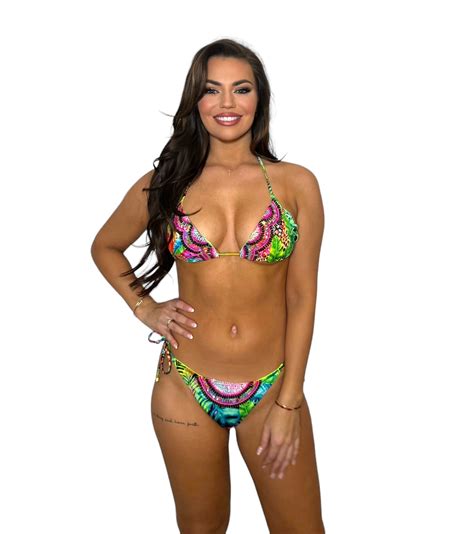 Tropical Triangel Bikini Top Magic Hands Boutique