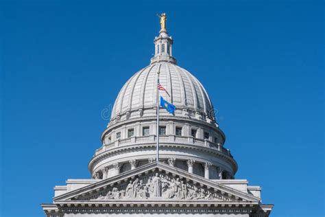 Wisconsin State Capitol Building Stock Photo - Image of dome, madison ...